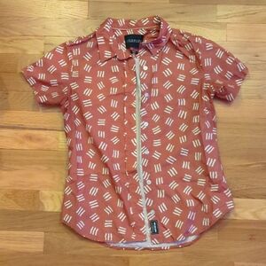 Wildfang short sleeve button down, collared shirt, size xs